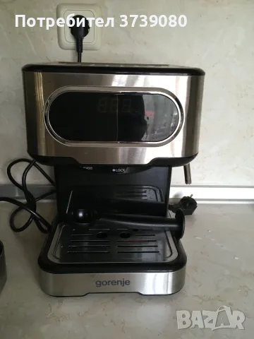 Gorenje ESCM15DBK manual espresso coffee maker кафемашина, снимка 2 - Кафемашини - 55667878