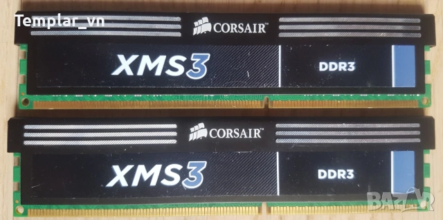 CORSAIR XMS 3 2x4 GB DDR3 1600, снимка 2 - RAM памет - 42622925