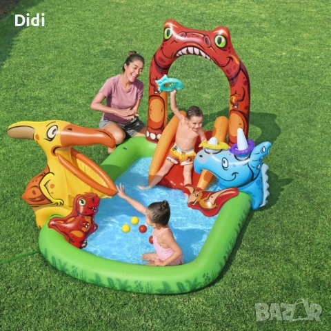 Водна площадка Bestway Jurassic 53160 – Детски мини аквапарк с пързалка и пръскачки, снимка 6 - Други стоки за дома - 54300452