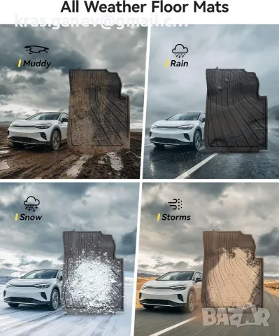 Комплект стелки за под и багажник 3W за VW ID.4 2025-2026, черен TPE, снимка 5 - Аксесоари и консумативи - 55673041