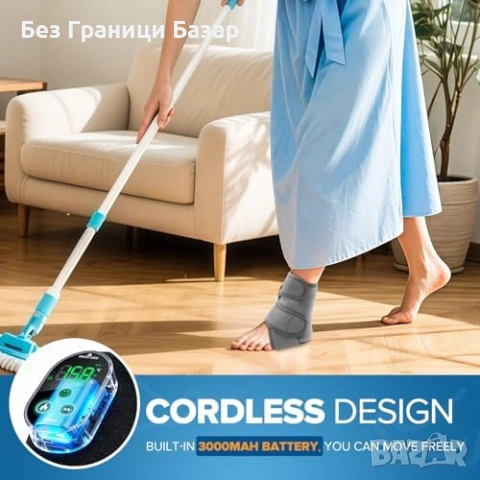 Нов Безжичен загряващ масажор за глезен 6 нива 3000mAh гривна ходило 3 режима, снимка 3 - Масажори - 54489162
