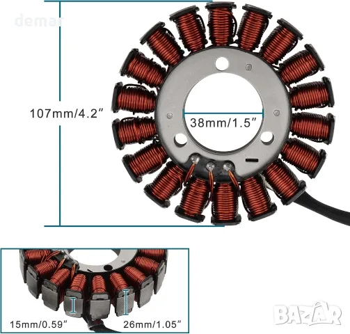 GOOFIT 18 5-жилна бобина за магнито статор, за YZF R3 F25 320-A 2019-2021 MTN250-A MT25 MTN MT03, снимка 2 - Части - 55507691