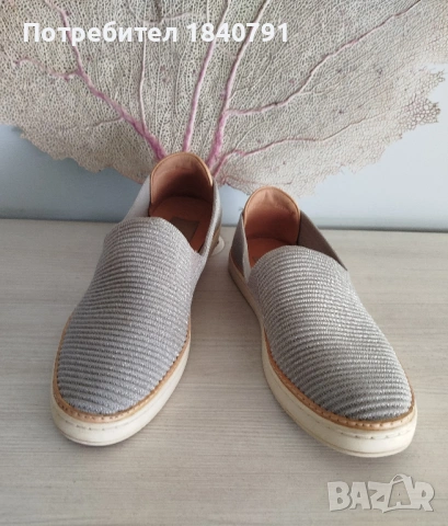 UGG плетени сребристи летни обувки – тип платненки, № 40, снимка 3 - Дамски ежедневни обувки - 54707240