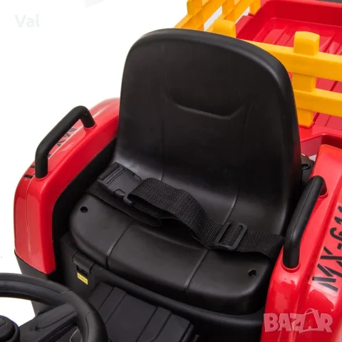 Детски акумулаторен трактор с ремарке 12V – 2x25W, MP3, Bluetooth, до 30 кг, червен, снимка 7 - Коли, камиони, мотори, писти - 55507545