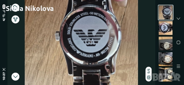 Часовници Emporio Armani AR9027M AR9027L, снимка 3 - Луксозни - 55507225