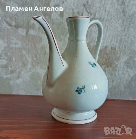 Ретро, Стара порцеланова кана, (гююмче) завод "Коста Йорданов-Видин, снимка 2 - Антикварни и старинни предмети - 54336659