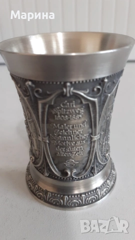 Немски чаши за ракия от калай Antik*Vintage #155, снимка 7 - Антикварни и старинни предмети - 54660795