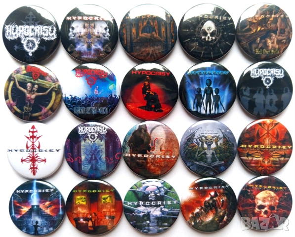 Значки на Death Metal банди Obituary Cannibal Corpse Pestilence Hypocrisy Messiah, снимка 3 - Колекции - 49813196