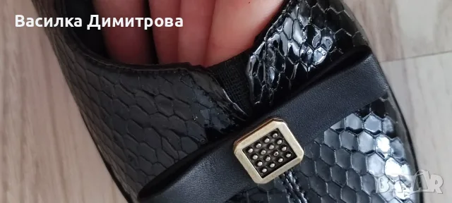  Комплект дамски обувки естествена кожа и чанта, снимка 2 - Чанти - 55693738