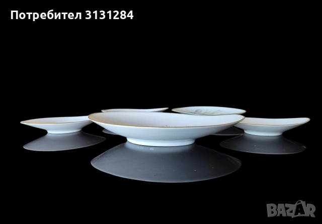 Изискан винтидж комплект Rosenthal "Pariser Frühling" (1950-те) – 5 части, снимка 8 - Сервизи - 55244573