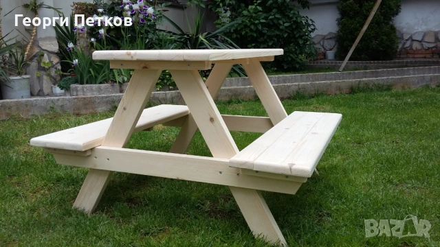 Масичка с пейки за деца -85х80х50см. - 49 €., снимка 2 - Други - 54547728