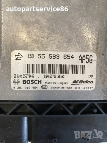 Контролен блок на двигателя ECU за Vauxhall Astra 1.3 Cdti (2012) 55583654 0281018454, снимка 2 - Части - 55012465