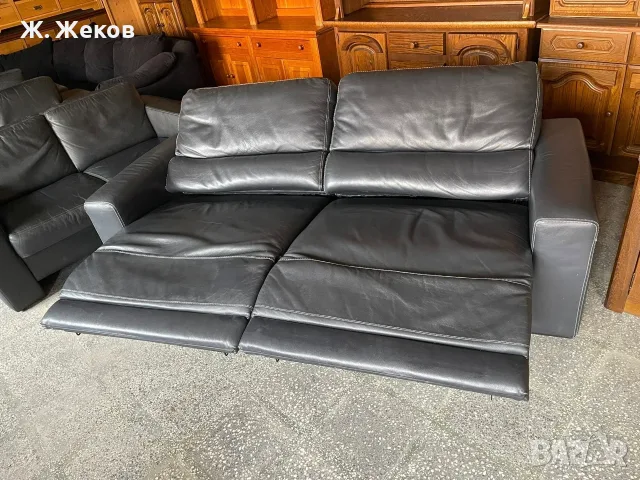 Луксозен кожен диван с relax механизъм, снимка 3 - Дивани и мека мебел - 55600745