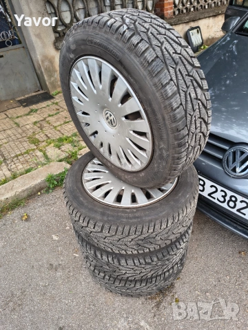  VW Джанти с гуми и тасове 16" 5x112 , снимка 3 - Гуми и джанти - 55108616