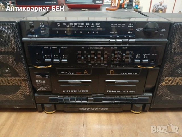 „МАСИВНА 90s SURROUND SOUND SYSTEM – MASTER SRR 9149“ 🔥, снимка 3 - Антикварни и старинни предмети - 54480703