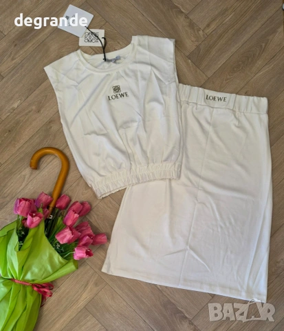 💫Дамски Комплект 🎀LOEWE 🎀Наличен в Бяло и Розово🎀, снимка 6 - Комплекти - 54980485