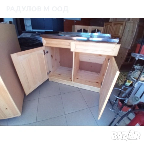 Шкаф за кухня с бордова мивка-100 х 60 х 85см /34067, снимка 2 - Кухни - 54571914