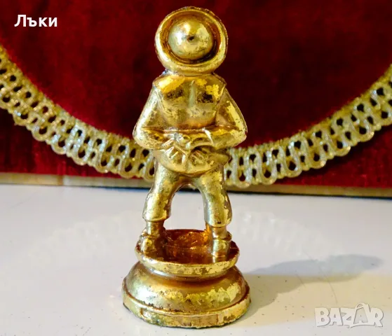 Калаена фигура Санчо Панса,позлата. , снимка 3 - Статуетки - 55531306