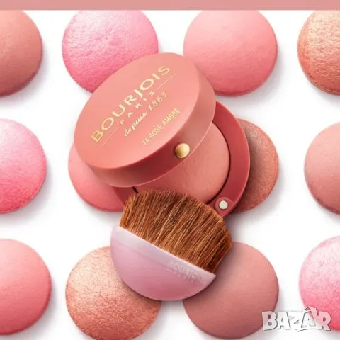 Руж с четка и огледало Bourjois - № 34 Rose D´Or, снимка 2 - Декоративна козметика - 55547323