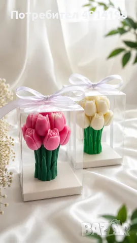 🕯️ Ръчно изработени соеви свещи., снимка 5 - Изкуствени цветя - 55607901