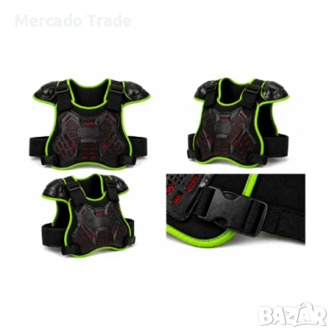 Мото комплект Mercado Trade, Детски нагръдник с наколенки, Различни цветове, снимка 6 - Аксесоари и консумативи - 54459076