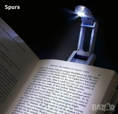 LED лампичка за четене на книги, снимка 2 - Настолни лампи - 55656657