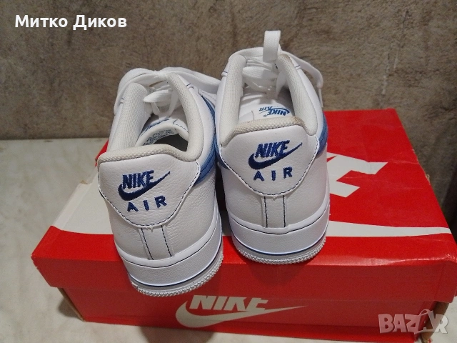 Nike Air Force 1 '07 LV8 бяло сини US 9.5 UK 8.5 #43 стелка 375 мм нови ест.кожа, снимка 3 - Маратонки - 54957835