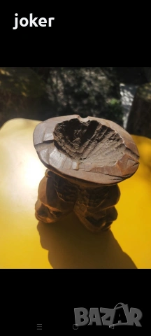 дървен декоративен пепелник, снимка 2 - Други стоки за дома - 54063955