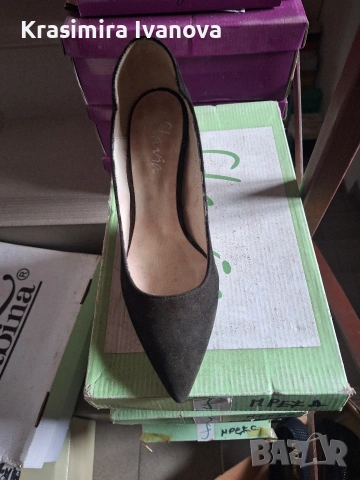 нови обувки Флавия естествен велур черен 