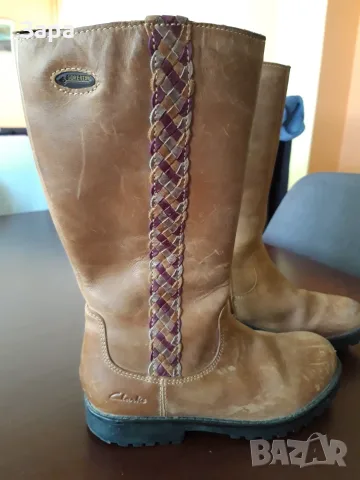 кожени ботуши Clarks с GoreTex, 28.5ти номер, снимка 4 - Детски боти и ботуши - 55486749