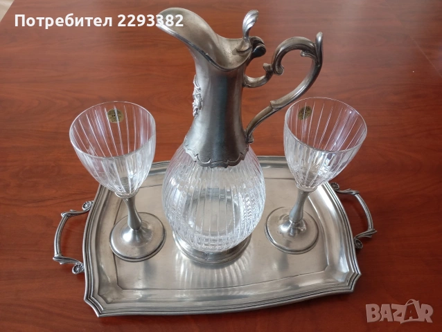 Комплект за вино , снимка 2 - Антикварни и старинни предмети - 54568180
