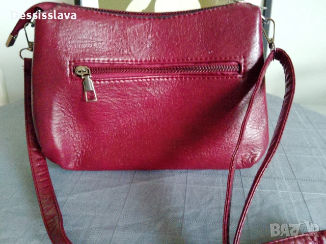 Дамска чанта бордо, снимка 2 - Чанти - 55002727