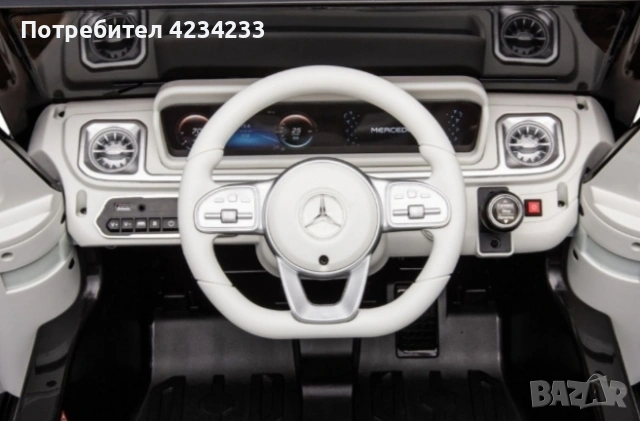 Акумулаторен джип Mercedes EQG Electric G-Class 12V с отварящи се врати меки гуми 4x4, снимка 12 - Коли, камиони, мотори, писти - 55244553
