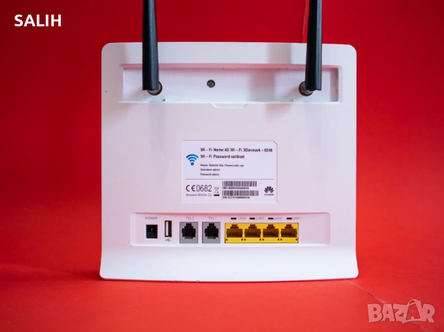 HUAWEI B593s 4G LTE SIM рутер Cat6 300Mbps Wi-Fi + Телефонна станция, снимка 5 - Рутери - 54616372