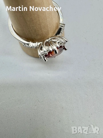 Сребърен пръстен с мойсанит (Диамант) 2 карата, снимка 5 - Пръстени - 54091843