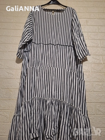 СТРАХОТНА РОКЛЯ РАЕ 4XL-5XL, снимка 2 - Рокли - 54585813