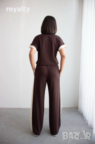 Нов Кафяв Дамски Комплект , снимка 2 - Комплекти - 53997693