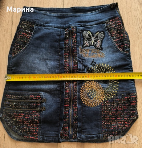 Дънково сако (яке) и пола Desigual. Размер M/L, снимка 9 - Поли - 54688136