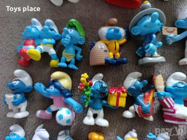Огромна колекция смърфовете The Smurf, фигурки смърфчета Kinder, стики, снимка 4 - Фигурки - 54742834