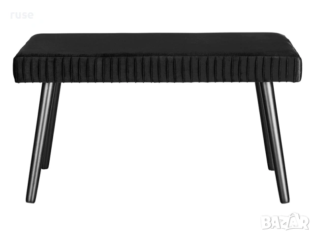 НОВИ! Пейка тапицирана кадифе 78x38x43см до 110кг бор MDF, снимка 2 - Други - 54275405