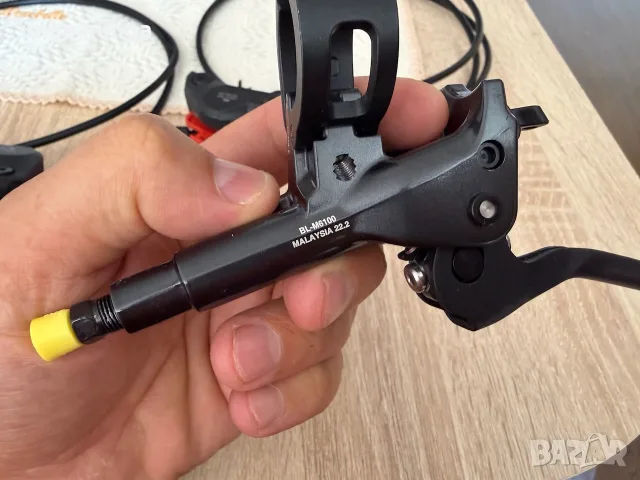 Спирачки Shimano Deore BR-M6100, Center Lock дискове 180 mm, снимка 4 - Части за велосипеди - 55694900
