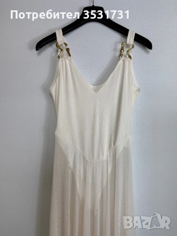 Дълга лятна бяла рокля размер S, снимка 2 - Рокли - 54182553