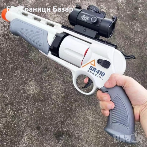 Нова Играчка бластер с въртящ барабан 5 изстрела 60 стрелички за деца игра, снимка 8 - Други - 54046777