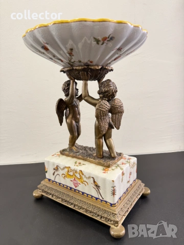 Автентична порцеланова жардениера Wong Lee 1895г №8134, снимка 6 - Колекции - 54326739