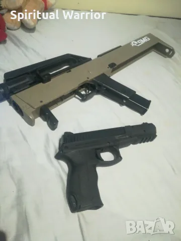 Въздушен пистолет DX17, Umarex 4,5mm caliber + детски автомат играчка с меки куршуми. , снимка 8 - Въздушно оръжие - 55615824