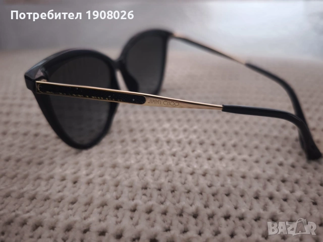 Чисто нови слънчеви очила Jimmy Choo тип „Котешко око“ (С кутия и сертификат за автентичност) – €180, снимка 11 - Слънчеви и диоптрични очила - 54863085