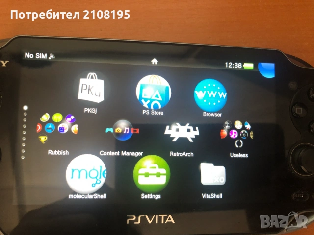 Хакната PlayStation Vita OLED (Модел PCH-1104) Wi-fi + 3G + 128GB Карта с Игри - чудеснo състояние
