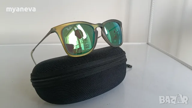 Ray-Ban, слънчеви очила с матова зелена рамка и огледални зелени стъкла . , снимка 12 - Слънчеви и диоптрични очила - 55442215