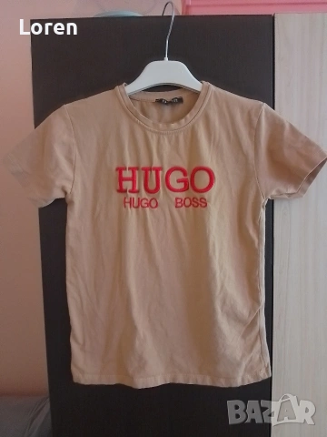 *Hugo Boss*Детска тениска в кремаво кафяв цвят , снимка 2 - Детски тениски и потници - 54976166