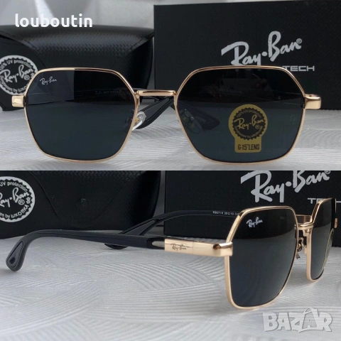 Ray Ban Ferrari  3 цвята мъжки слънчеви очила минерално стъклоло, снимка 5 - Слънчеви и диоптрични очила - 55153517